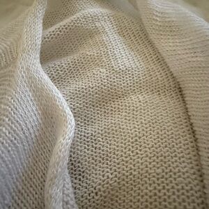 Chic White Knit Wrap - small Eileen Fisher